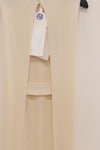 SWAYING/KNIT Silk Cashmere Back Slit Long Vest SW24SS1T17 White
